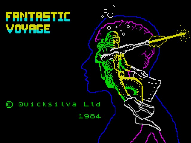 Fantastic Voyage title screen for ZX Spectrum